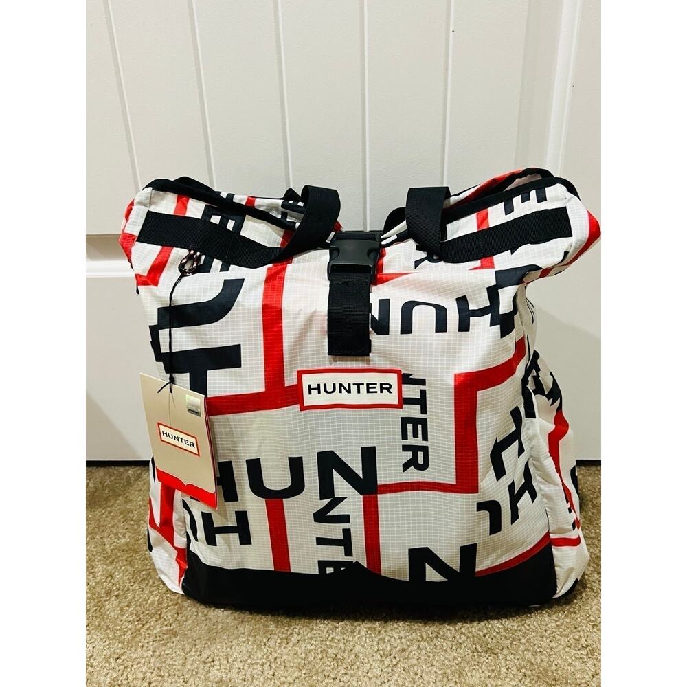 NWT❤️Hunter Original Ripstop Exploded Logo Packable Tote - Picture 4 of 11